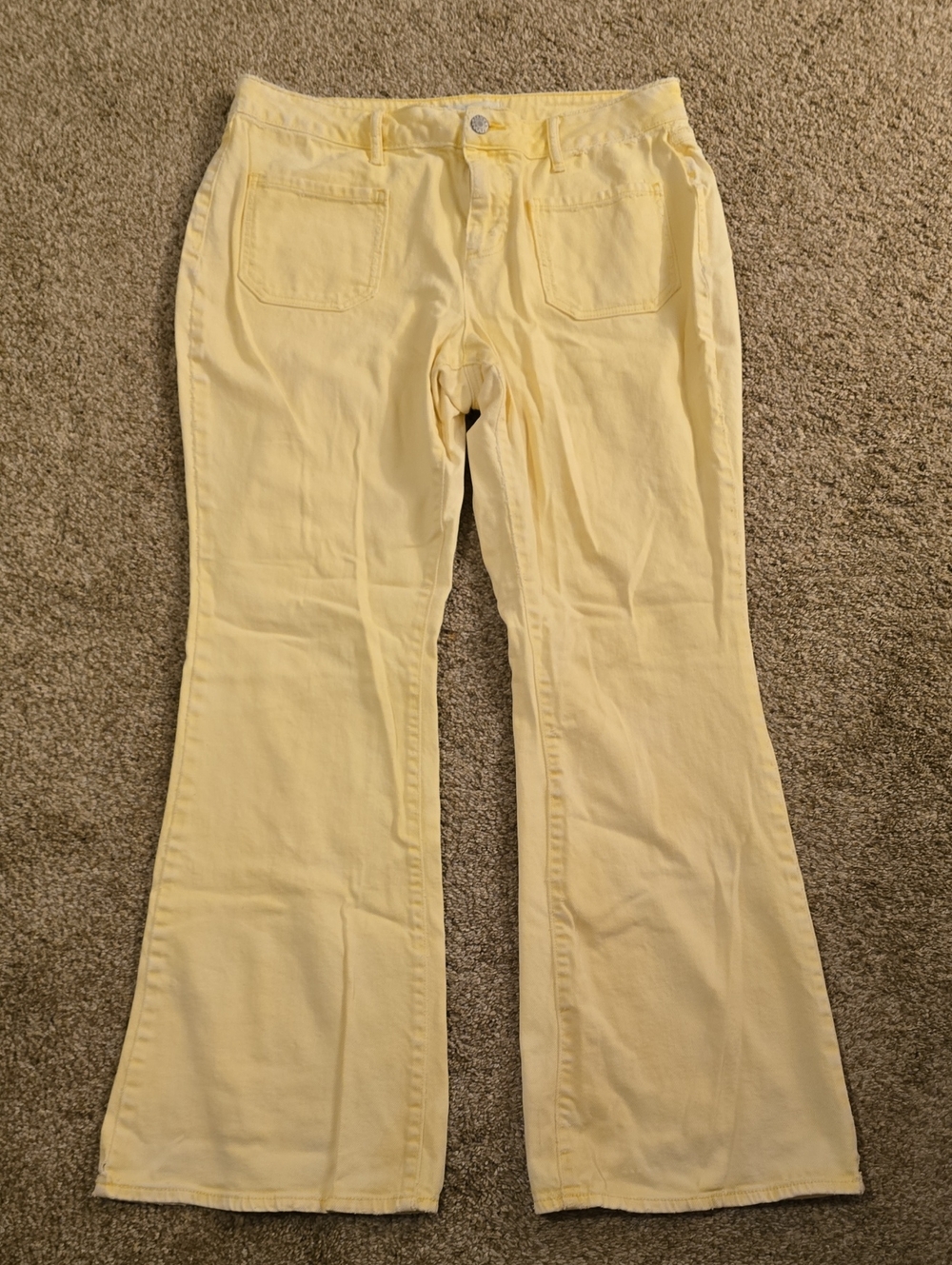 Cato Pale Yellow Flare Jeans